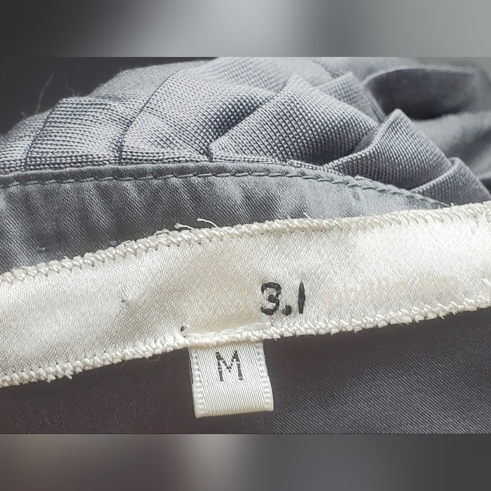 3.1 Phillip Lim Size M Gray Satin Bustier Blouse 100%silk - Picture 12 of 12